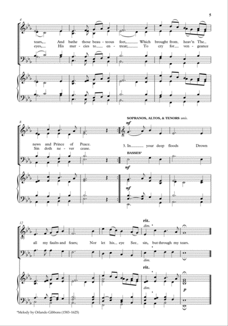 Five Passion Hymns Divisi scores gallery preview page 5