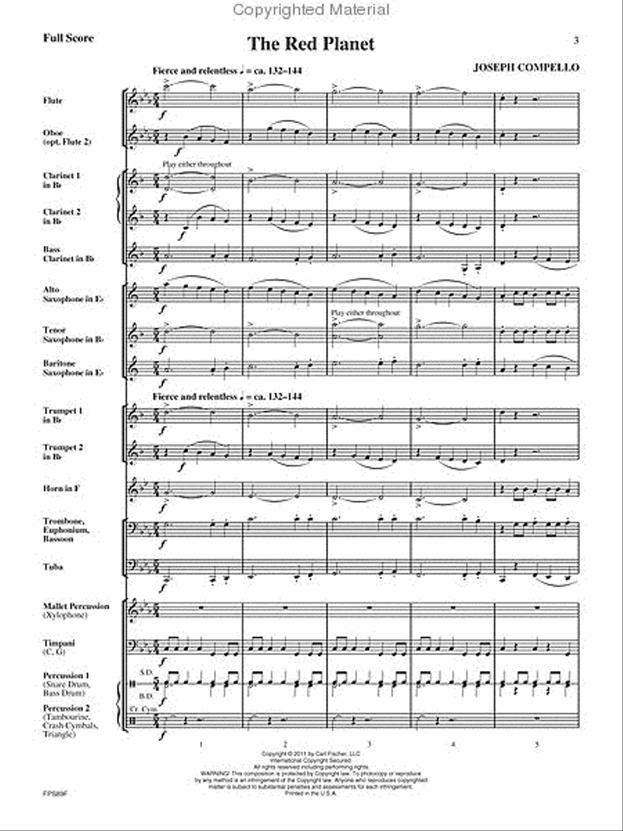 The Red Planet Concert Band scores gallery preview page 2