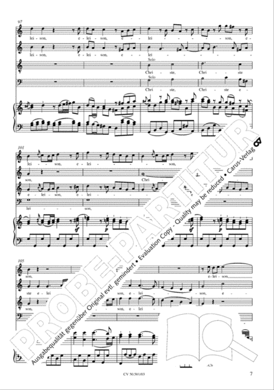 Mass in C Major 4-Part scores gallery preview page 8