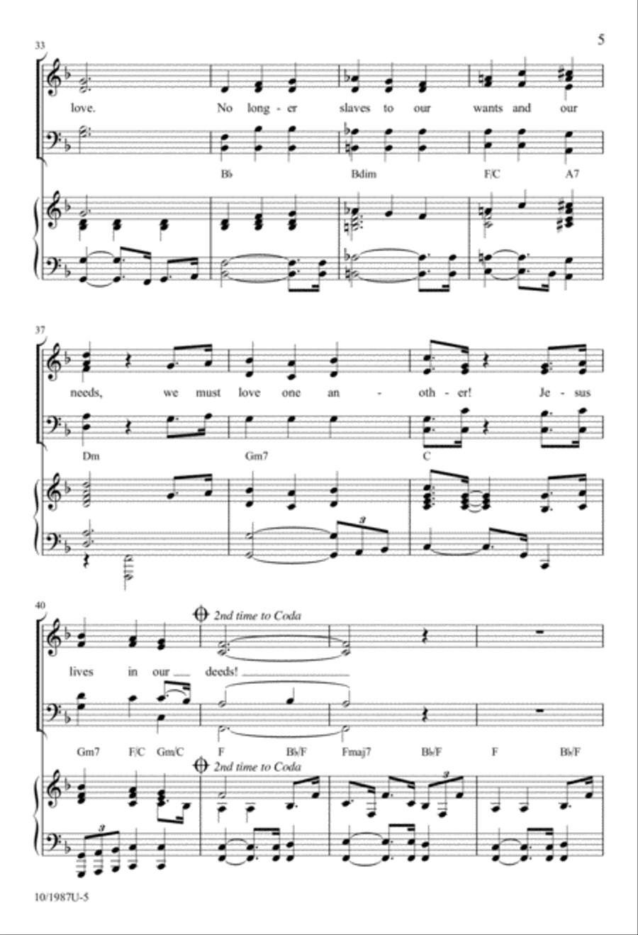 We Are One 4-Part scores gallery preview page 5