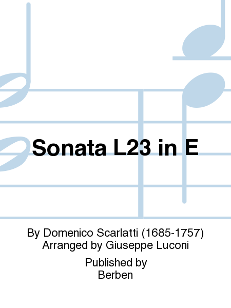 Sonata L23 In E