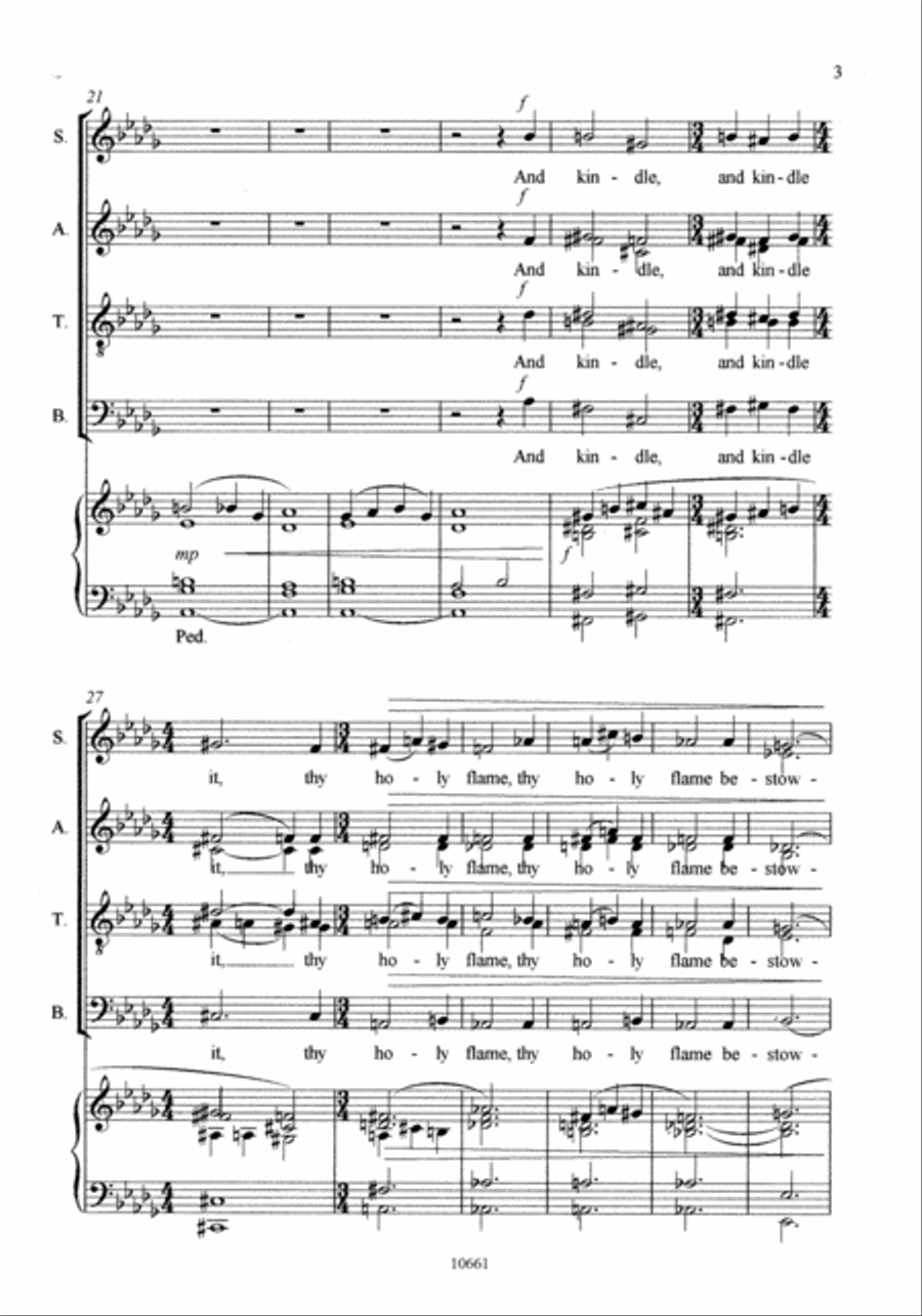 Come down O Love Divine 4-Part scores gallery preview page 5
