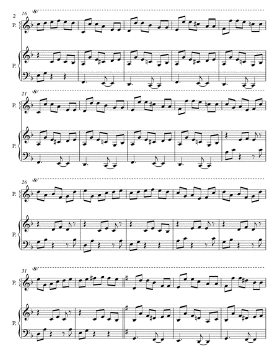 UN MATIN DE DÉCEMBRE Easy Piano scores gallery preview page 4