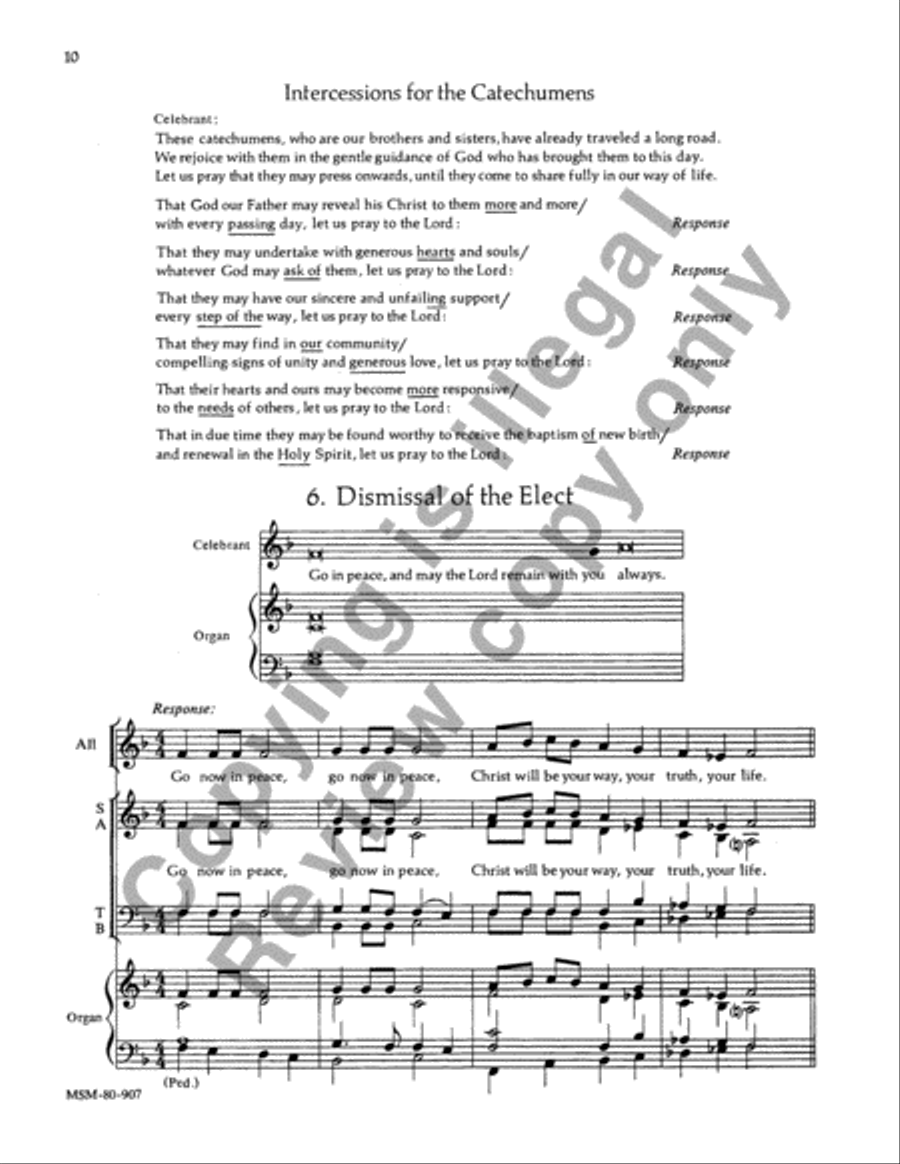 Rite of Christian Initiation of Adults 4-Part scores gallery preview page 9