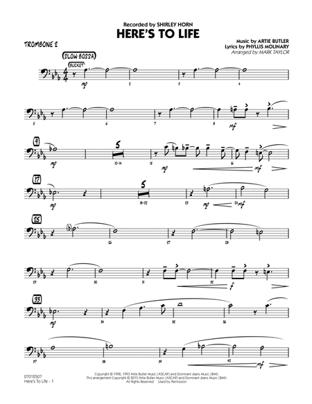 Here's To Life (Key: C minor) - Trombone 2