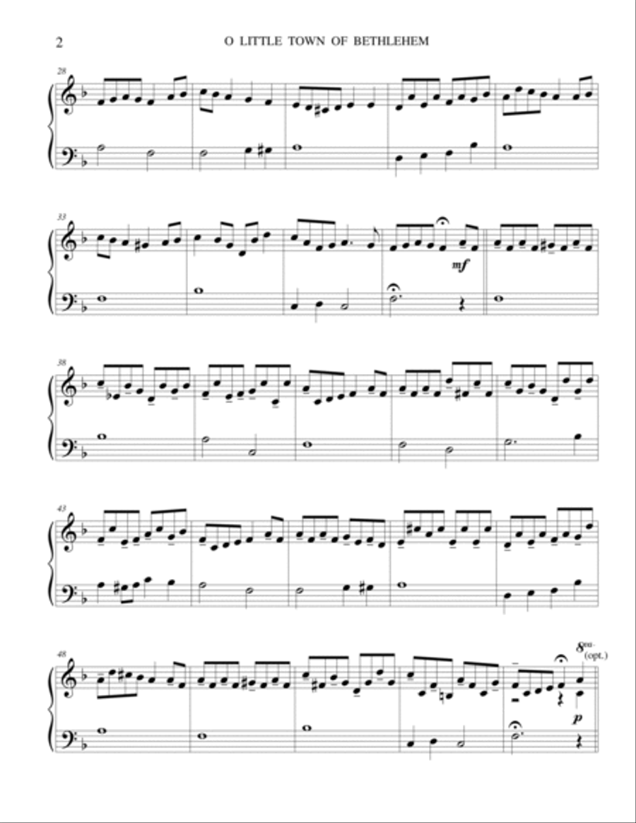 25B. O Little Town of Bethlehem (ST. LOUIS) Carillon scores gallery preview page 2