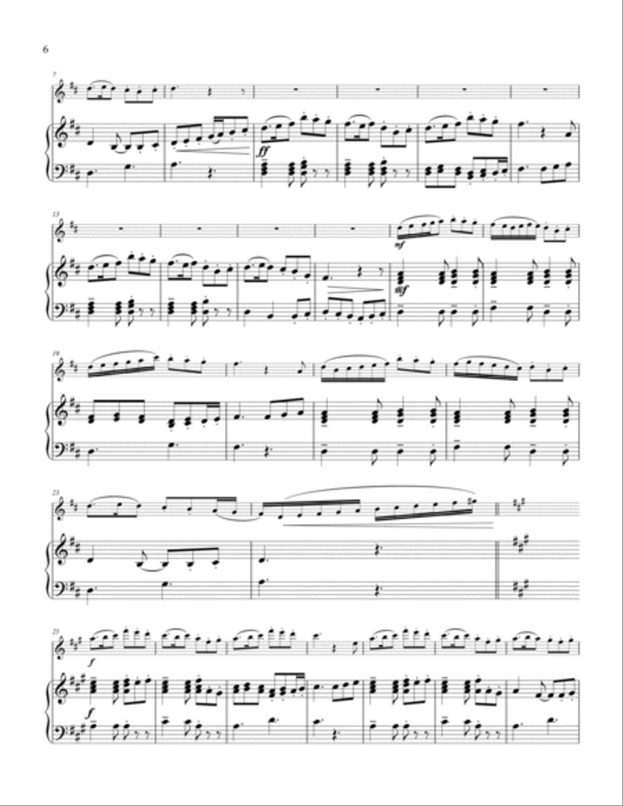 Sonatina for Piccolo and Piano (or Harpsichord) Piccolo scores gallery preview page 6