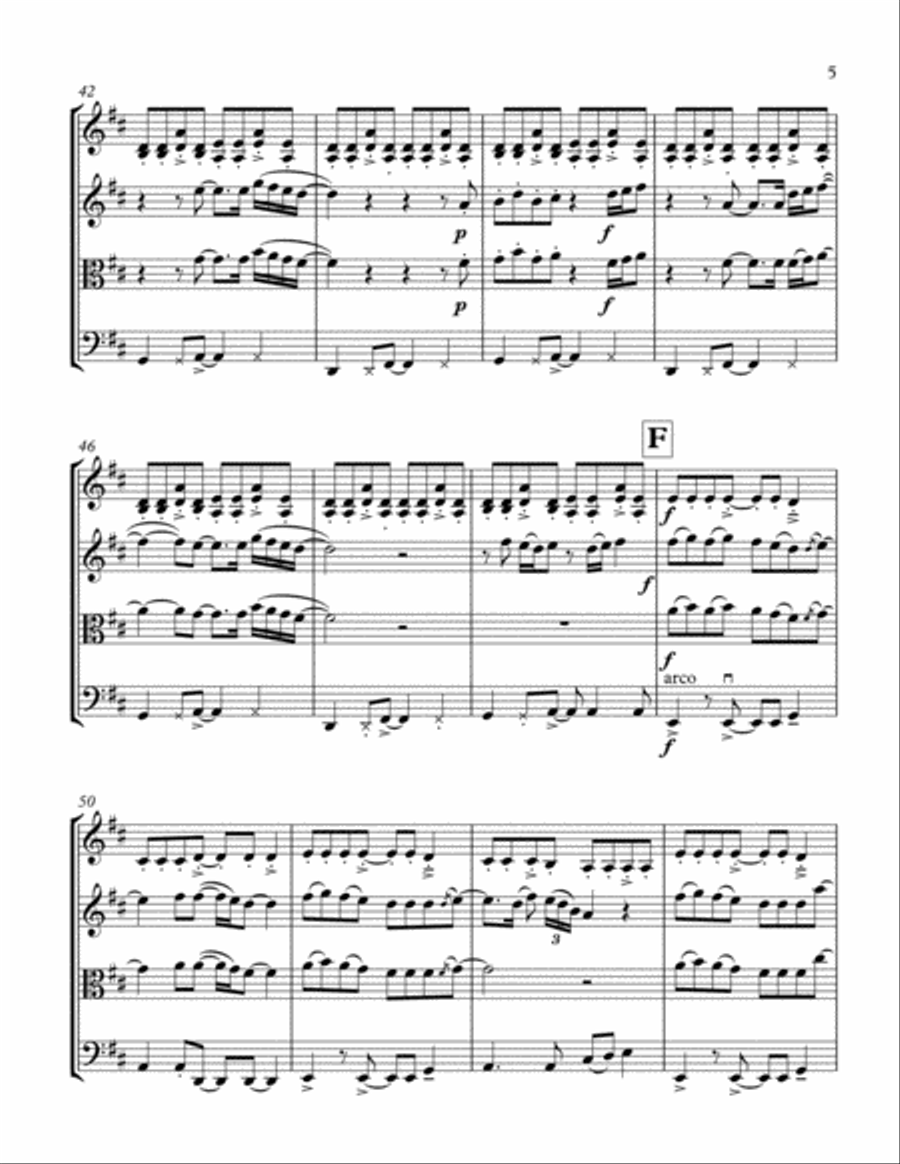 Thinking Out Loud String Quartet scores gallery preview page 6