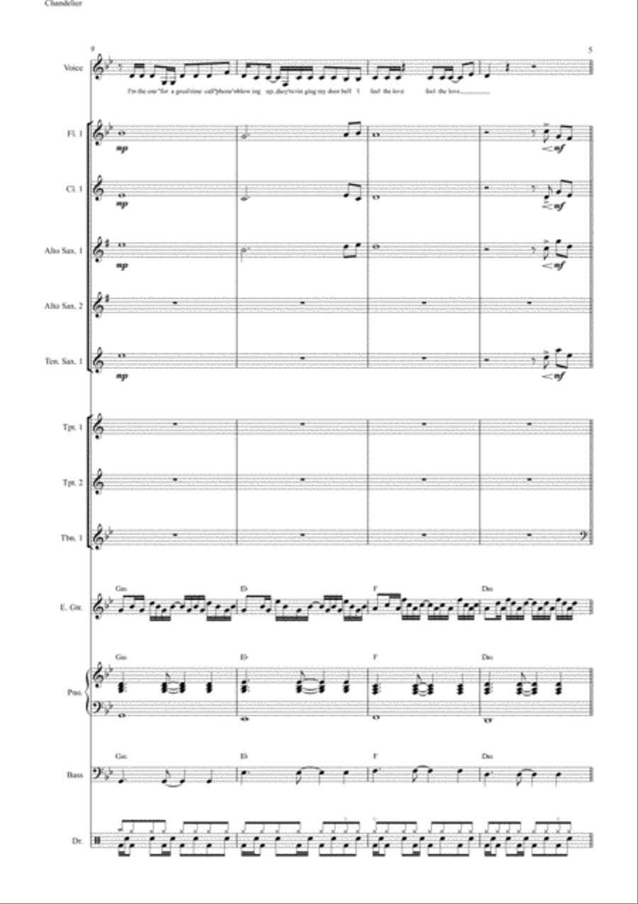 Chandelier Large Ensemble scores gallery preview page 5