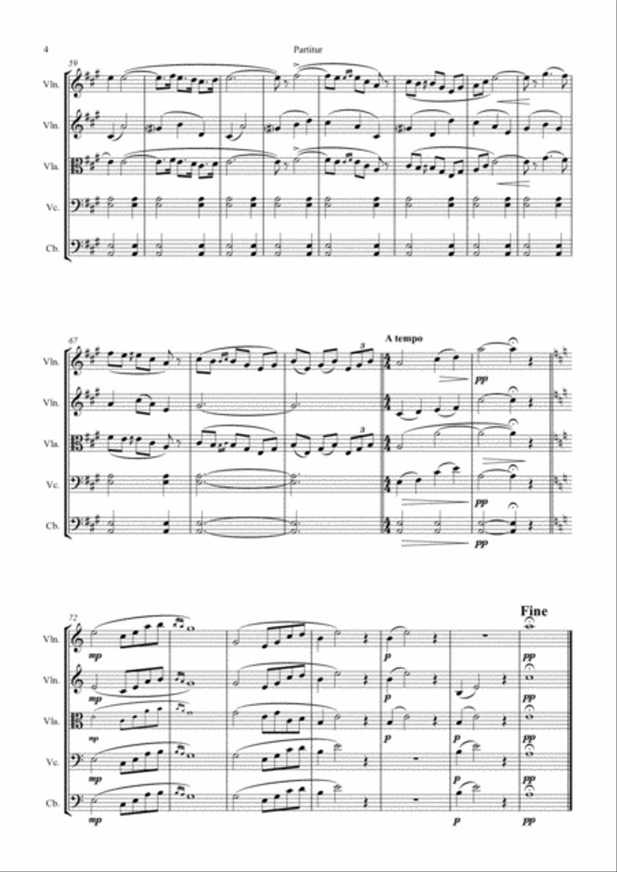Solveig's Song - from Peer Gynt Suite - String Ouintet String Quartet scores gallery preview page 4