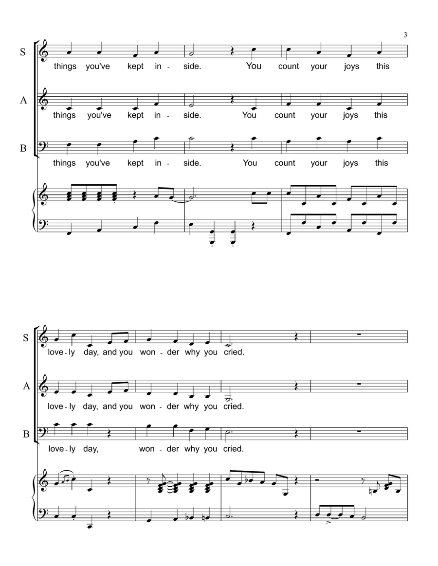 There's A Bluebird On Your Windowsill 3-Part scores gallery preview page 5
