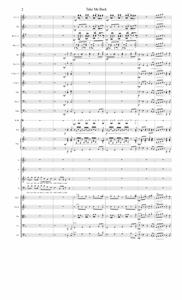 Take Me Back (A New American Folk Song) - Full Orchestra and Chorus image number null