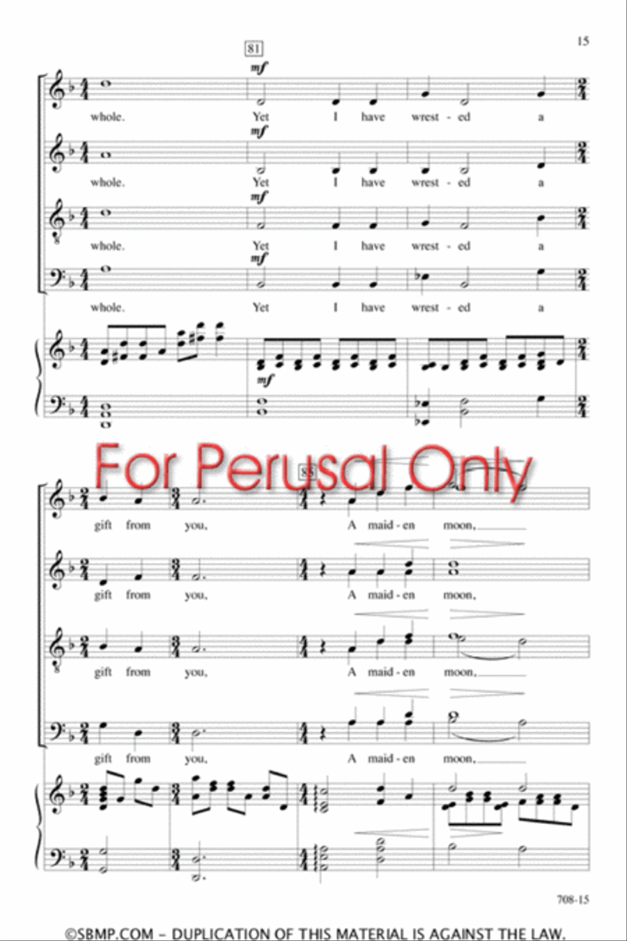 The New Moon - SATB divisi Octavo Divisi scores gallery preview page 15