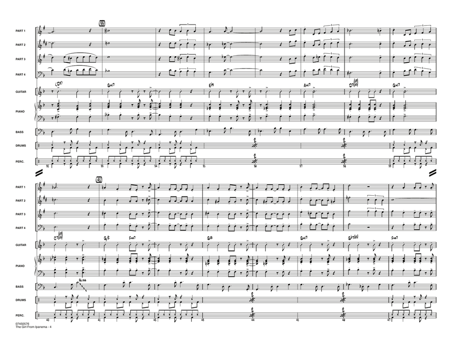 The Girl From Ipanema (Garota De Ipanema) - Full Score Jazz Ensemble scores gallery preview page 4