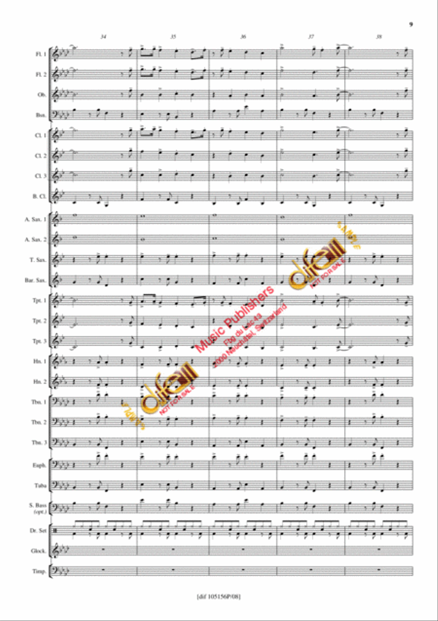 Theme from Inspector Gadget Concert Band scores gallery preview page 8