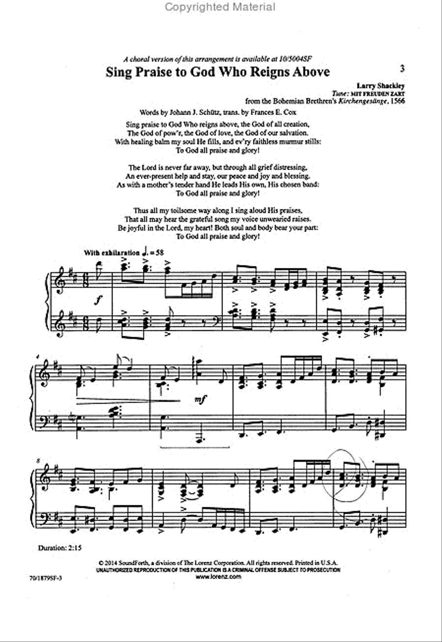 All Praise and Glory All Praise and Glory Piano Solo scores gallery preview page 2
