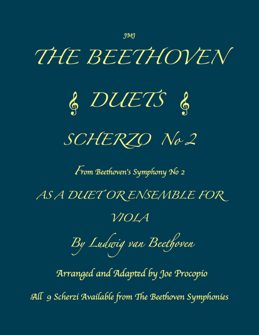 THE BEETHOVEN DUETS FOR VIOLA SCHERZO NO 2 image number null