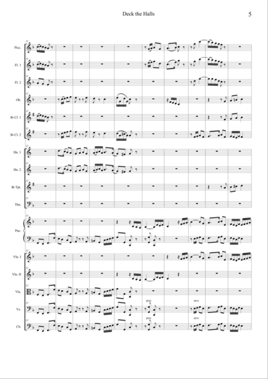 Deck the Halls Chamber Orchestra scores gallery preview page 5