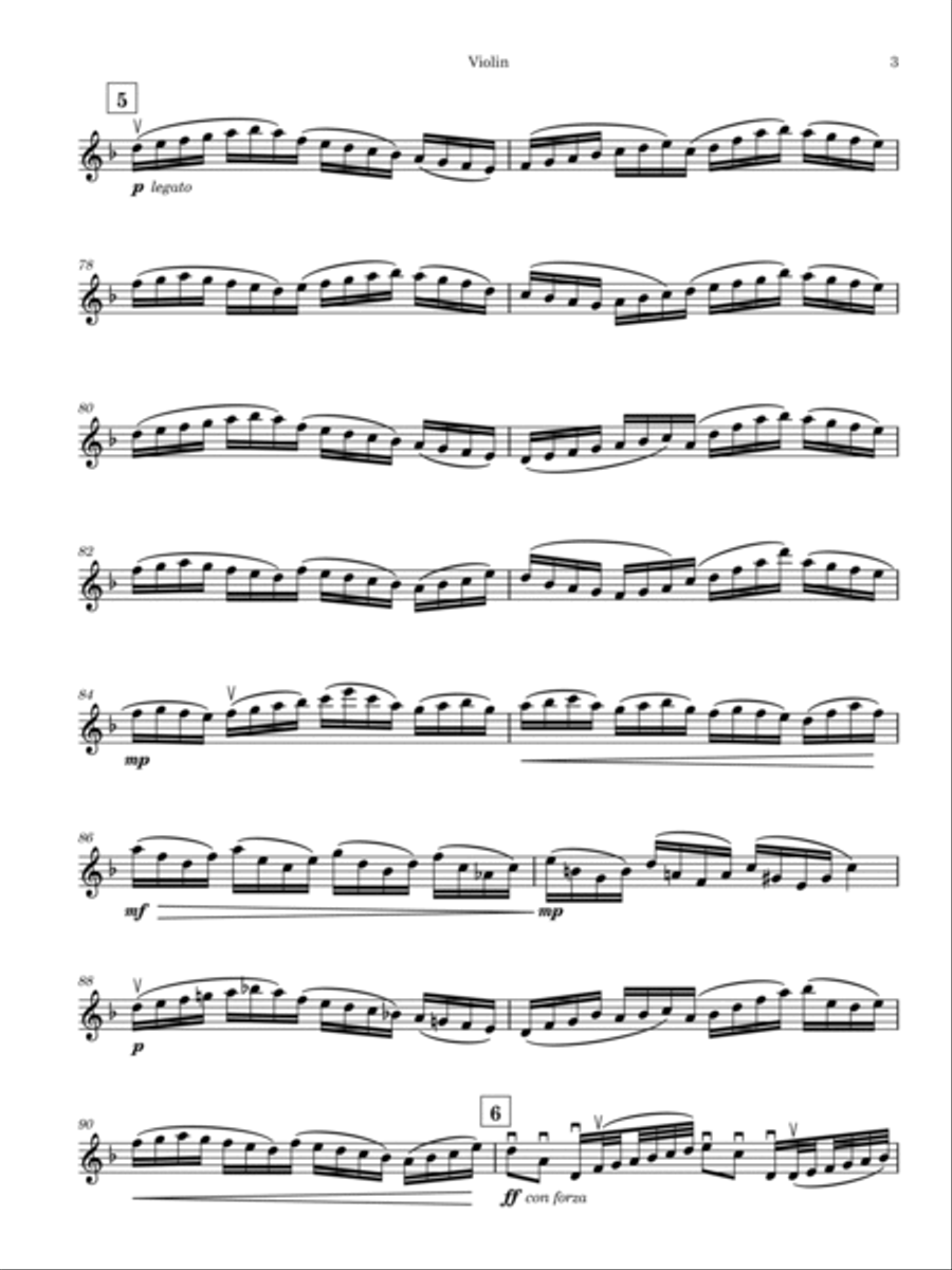 Variations on a Theme by Hovhaness (Violin) Violin Solo scores gallery preview page 5