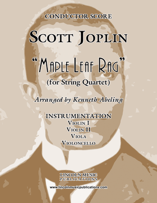 Book cover for Joplin - “Maple Leaf Rag” (for String Quartet)
