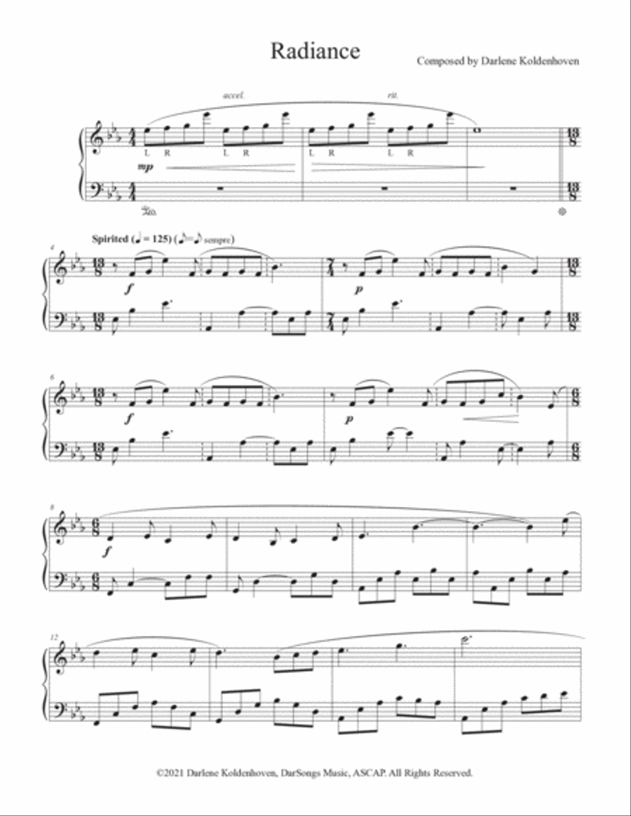 Radiance Piano Solo scores gallery preview page 2