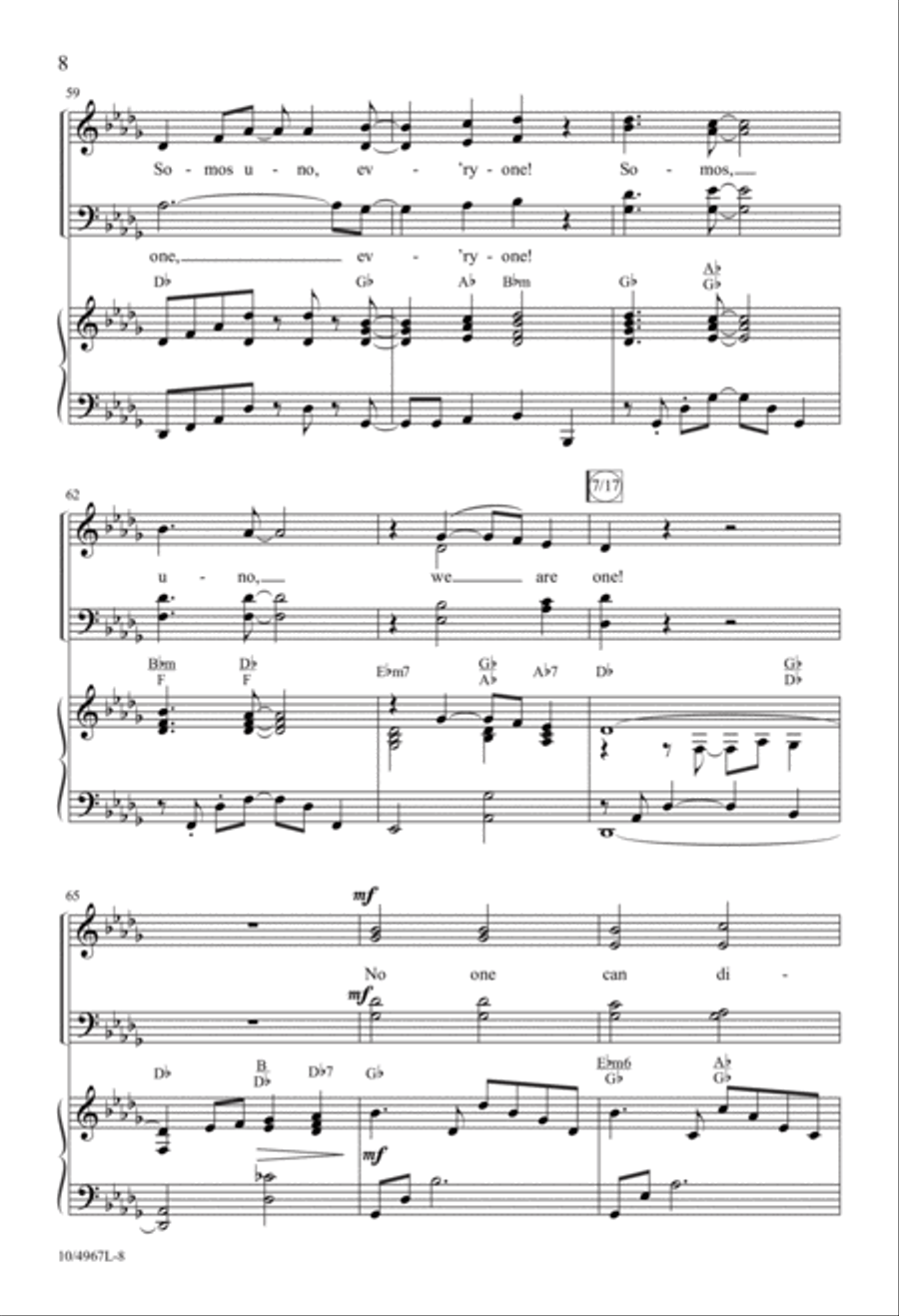 Somos Uno Somos Uno 4-Part scores gallery preview page 8