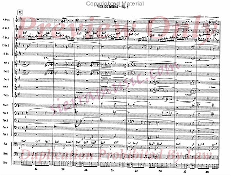 Vida De Sueno Big Band scores gallery preview page 6