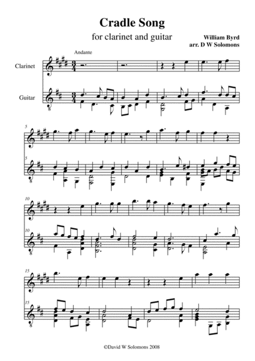 Byrd's Cradle Song for clarinet and guitar image number null