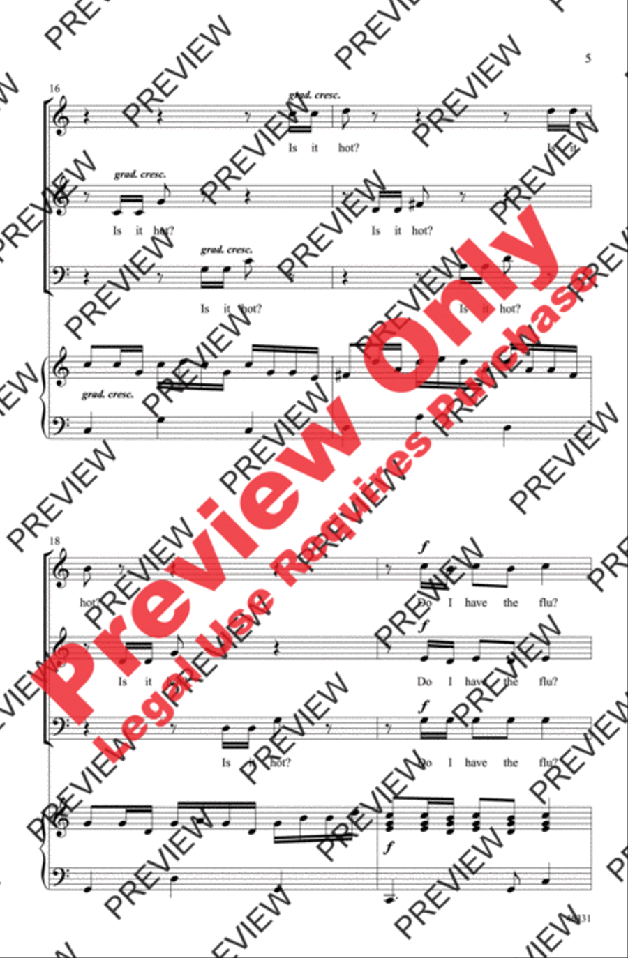 The Flu Fugue The Flu Fugue SAB scores gallery preview page 5