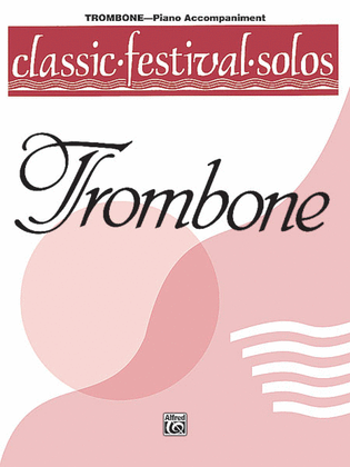 Book cover for Classic Festival Solos (Trombone), Volume 1
