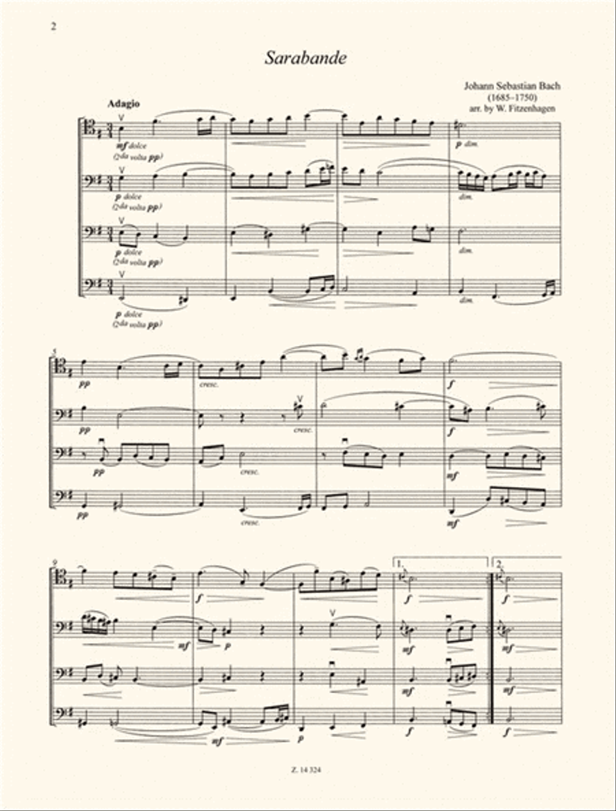 Chamber Music for/ Kammermusik für Violoncelli 2 Cello scores gallery preview page 2