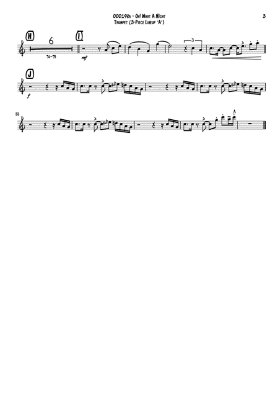 December 1963 (oh, What A Night) Small Ensemble scores gallery preview page 3