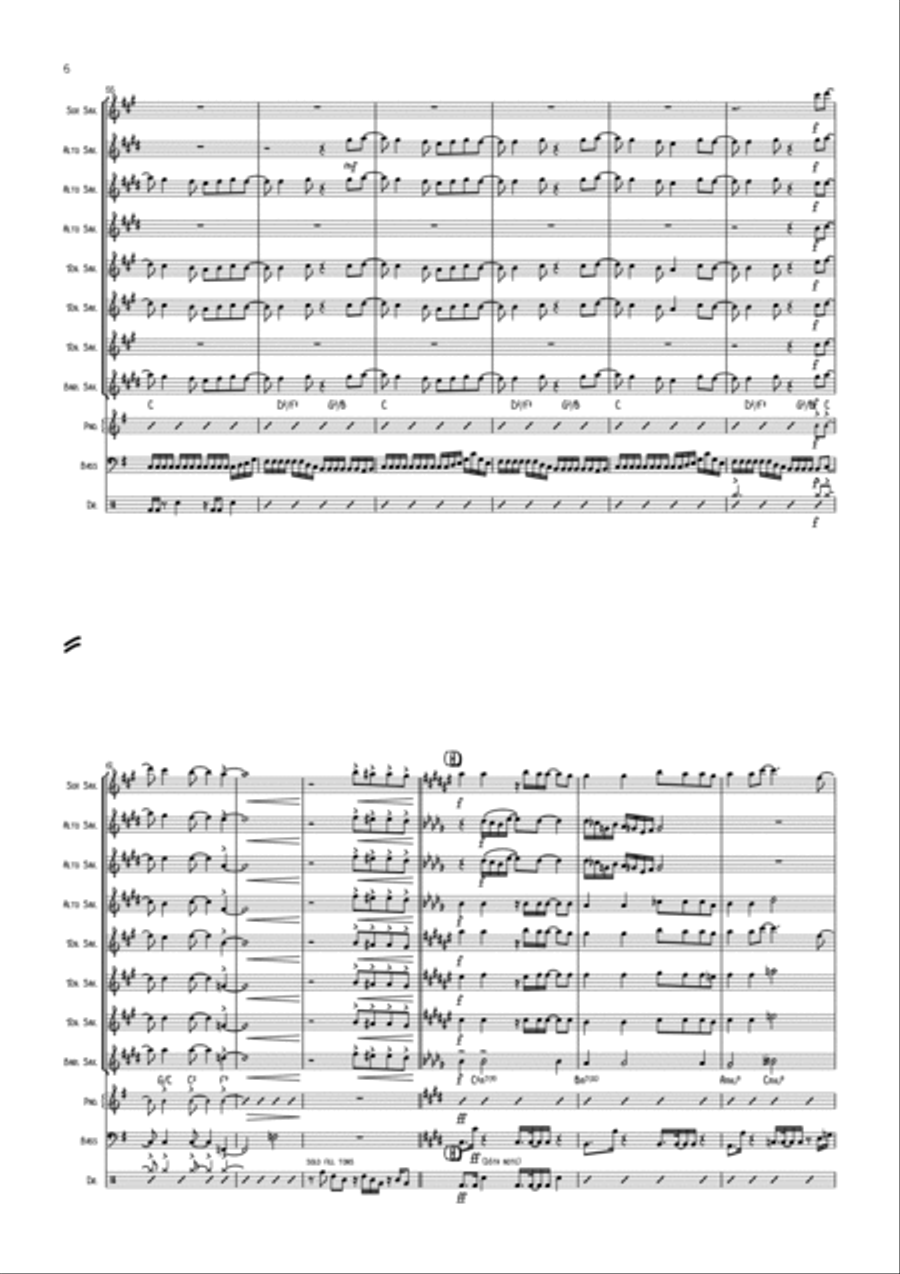 Here I Am To Worship (light Of The World) Large Ensemble scores gallery preview page 6