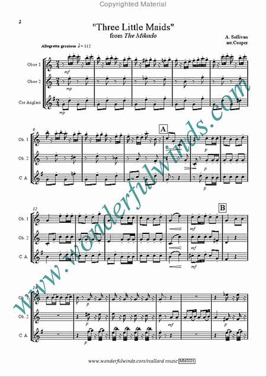Three Little Maids Woodwind Trio scores gallery preview page 2