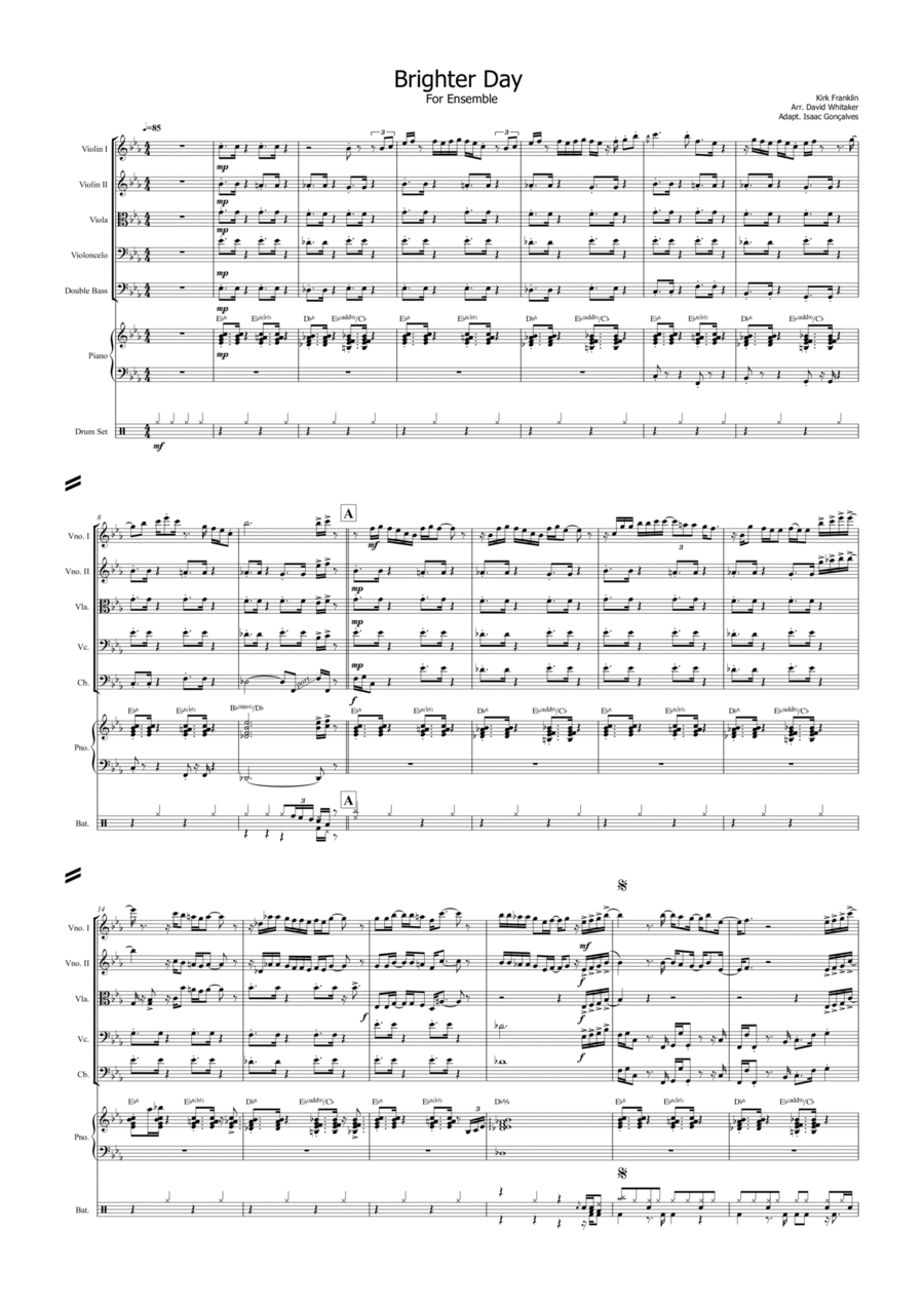 Brighter Day Small Ensemble scores gallery preview page 1