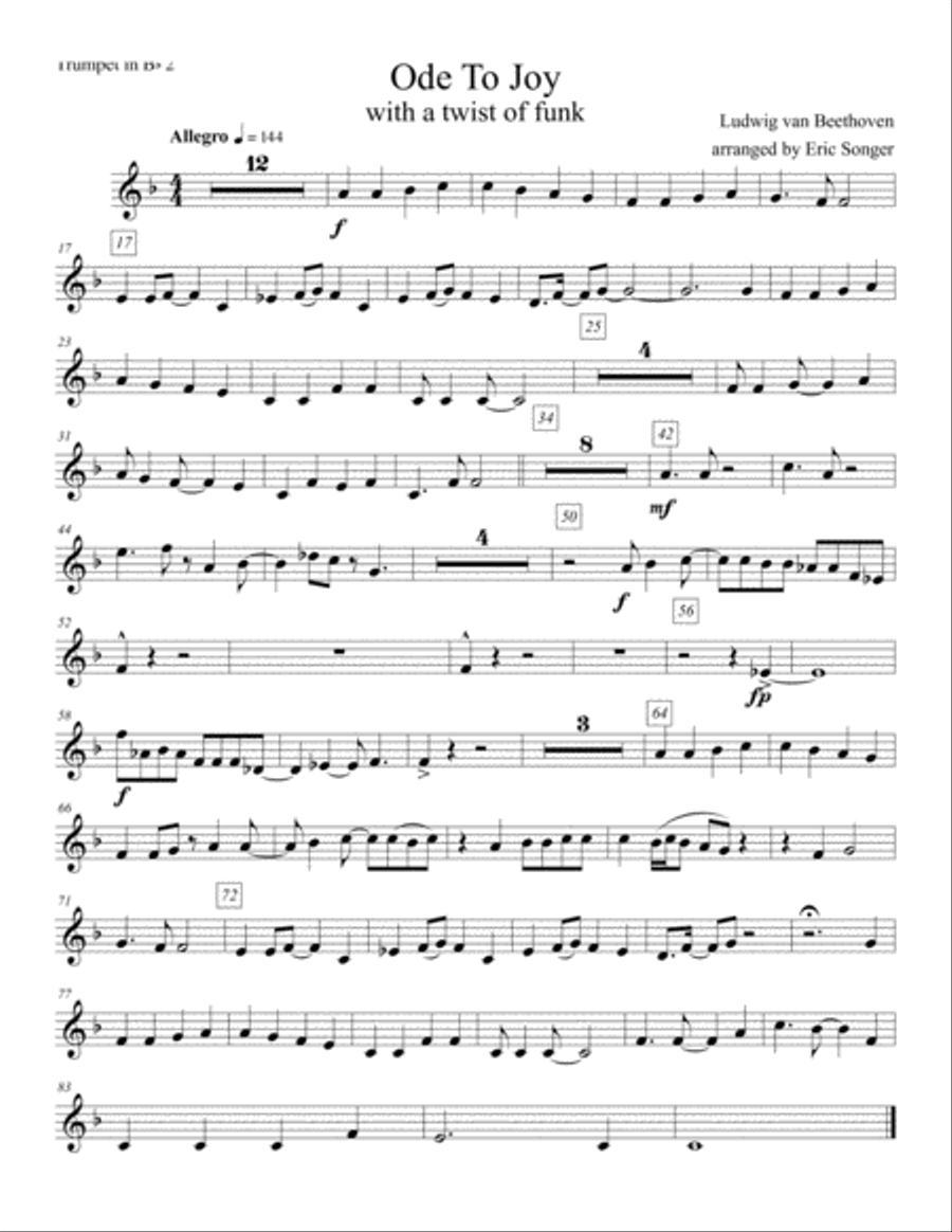 Ode To Joy (Brass Band Style) Brass Band scores gallery preview page 4