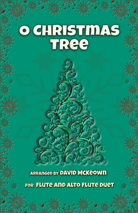 O Christmas Tree, (O Tannenbaum), Jazz style, for Flute and Alto Flute Duet