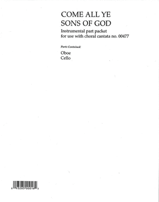 Come All Ye Sons of God - Oboe and Cello Parts