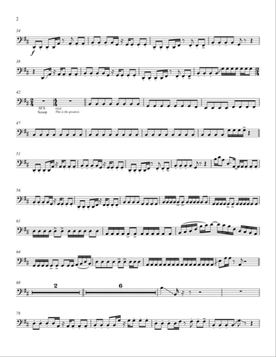 The Greatest Show Bass Guitar scores gallery preview page 2