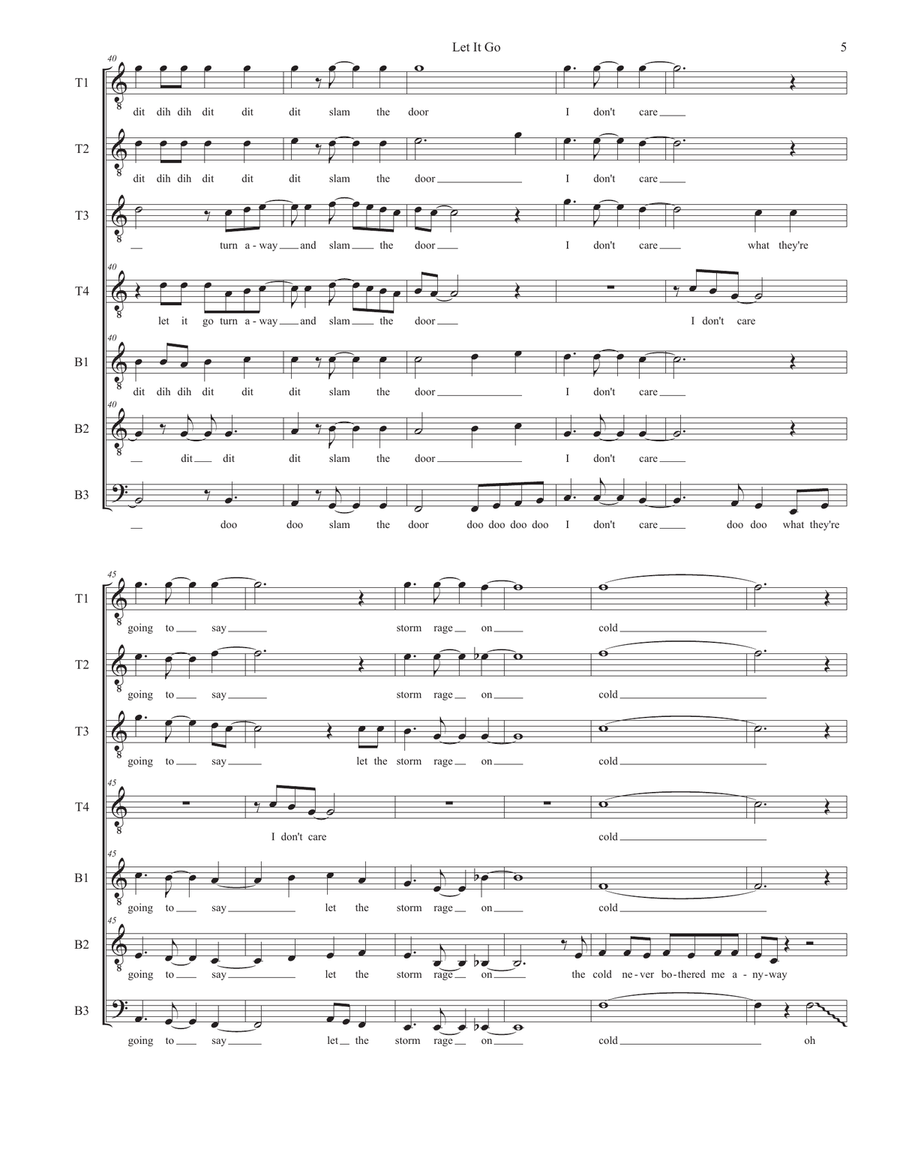 Let It Go (from Frozen) TB scores gallery preview page 5