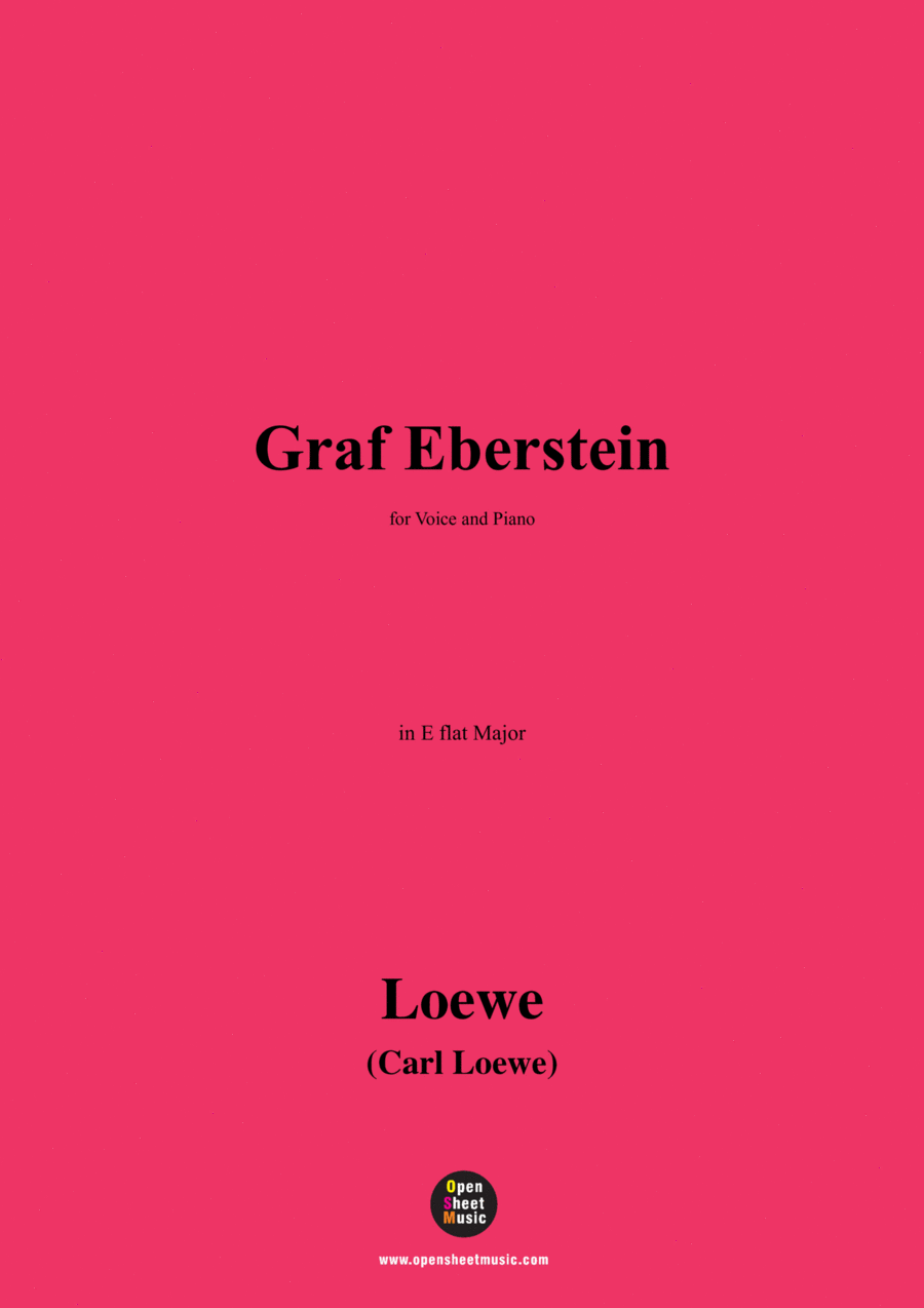 C. Loewe-Graf Eberstein(Zu Speier im Saale da hebt sich ein Klingen),in E flat Major Voice scores gallery preview page 1