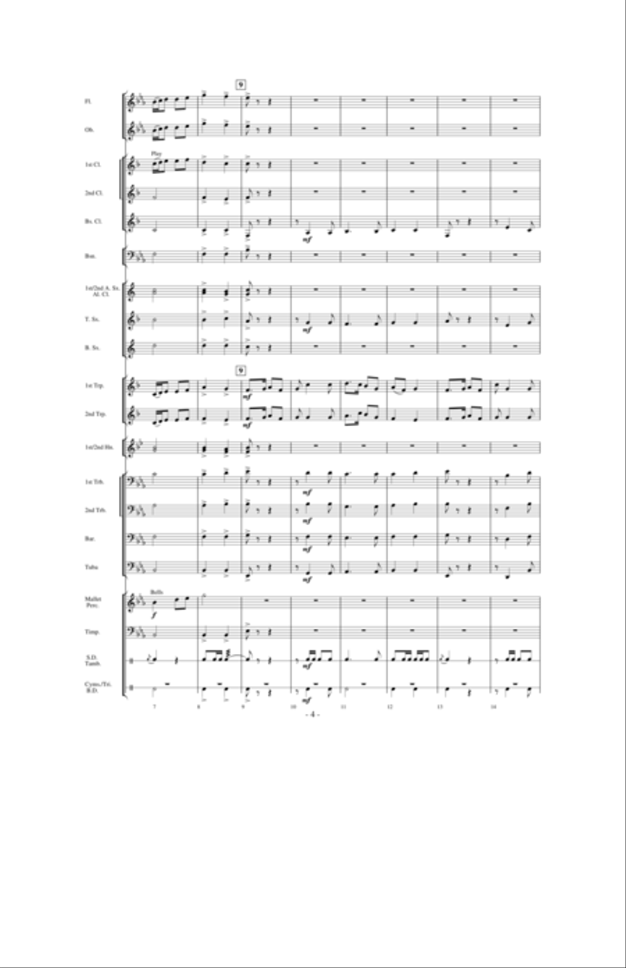 Aspen Overture Aspen Overture Concert Band scores gallery preview page 3