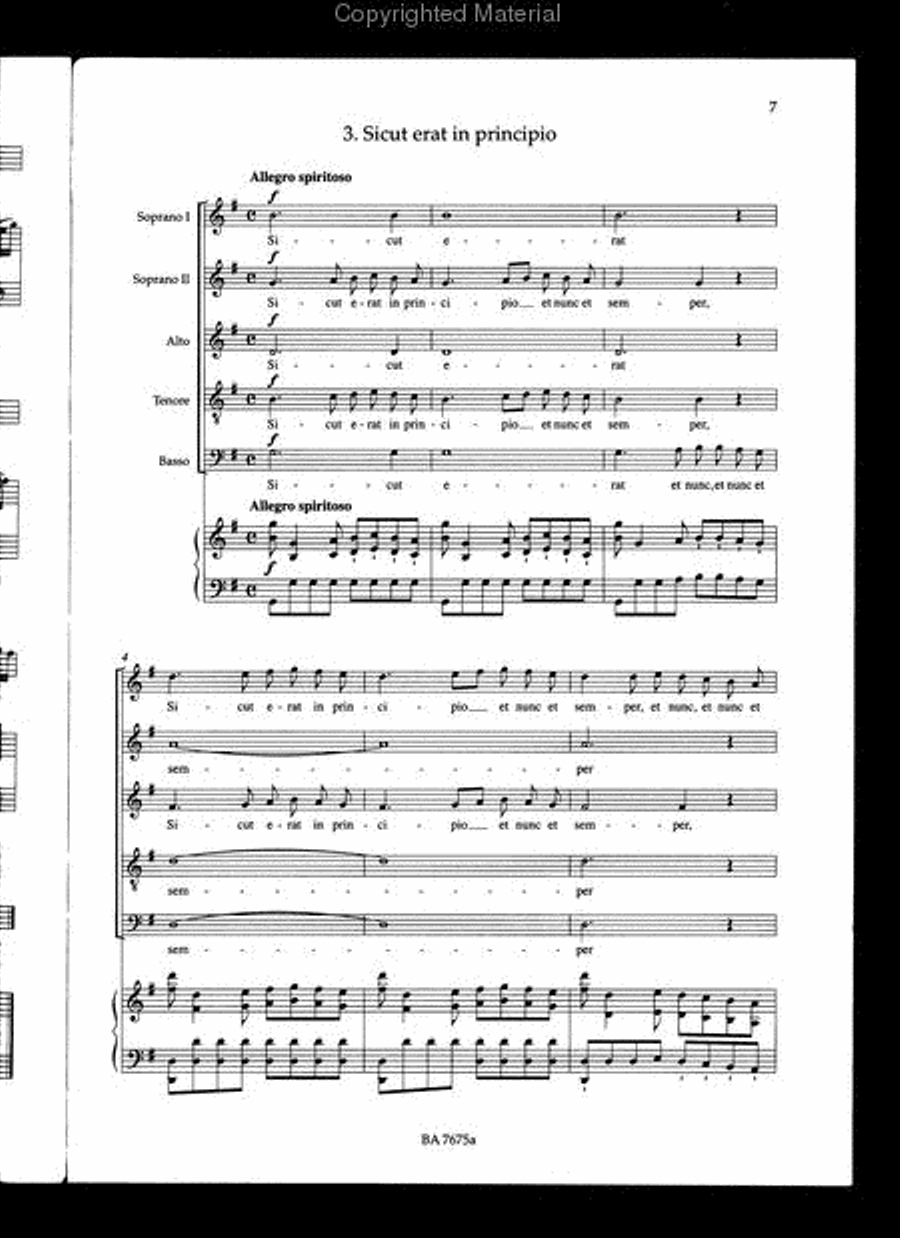 Vespro della Beata Vergine / Vesper SSATB scores gallery preview page 6