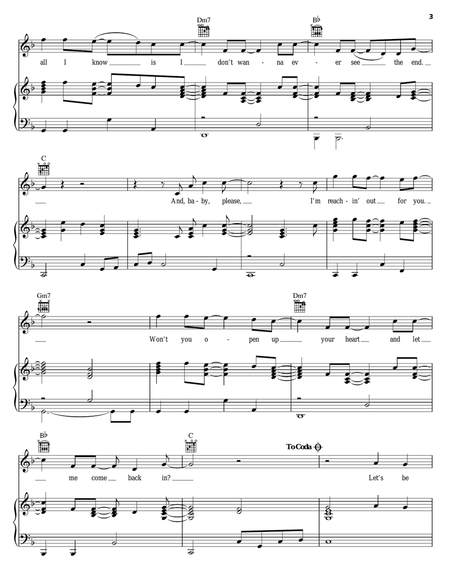 Let's Be Us Again Piano, Vocal, Guitar scores gallery preview page 3