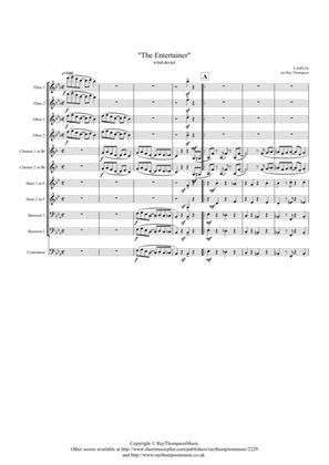 Scott Joplin: "The Entertainer" (in cut time/alla breve) - wind dectet (and bass)