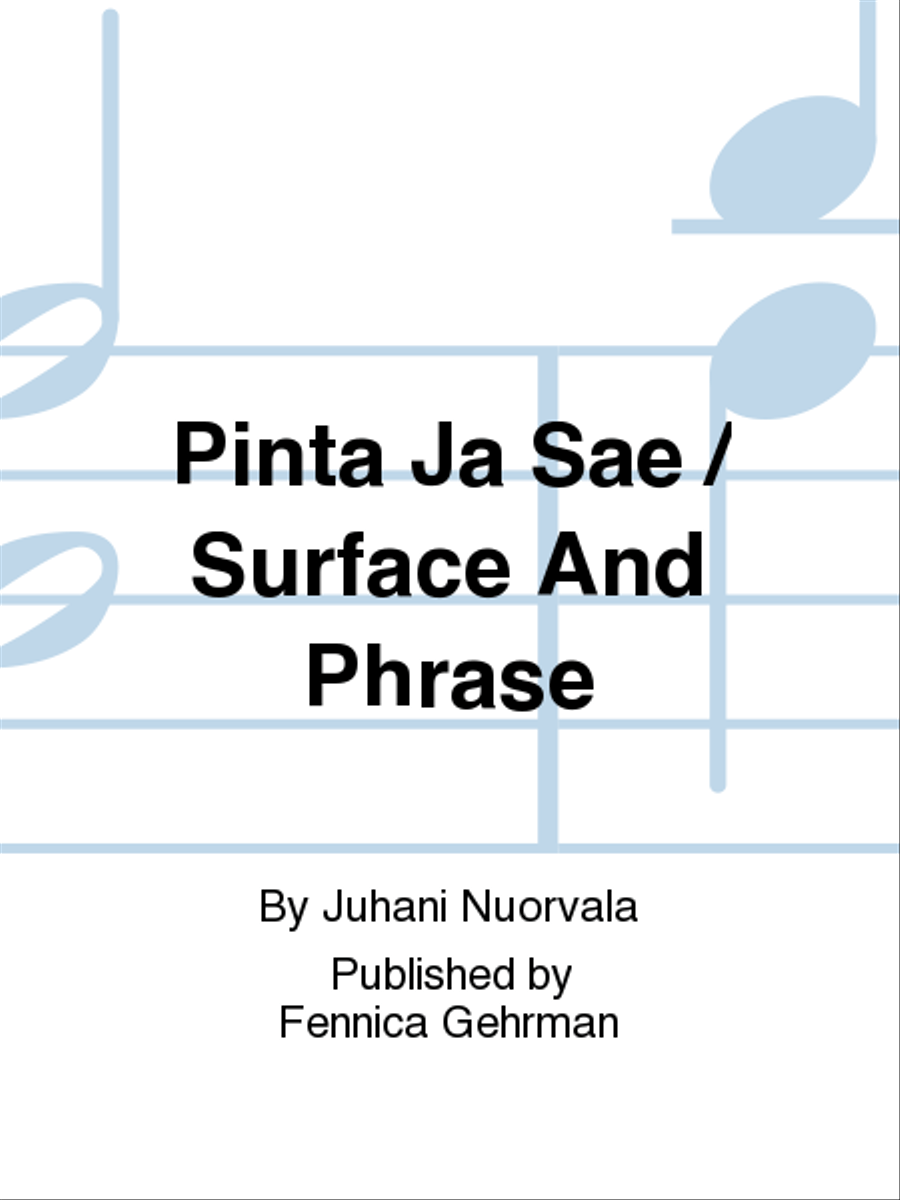 Pinta ja säe / Surface and Phrase Orchestra scores gallery preview page 1