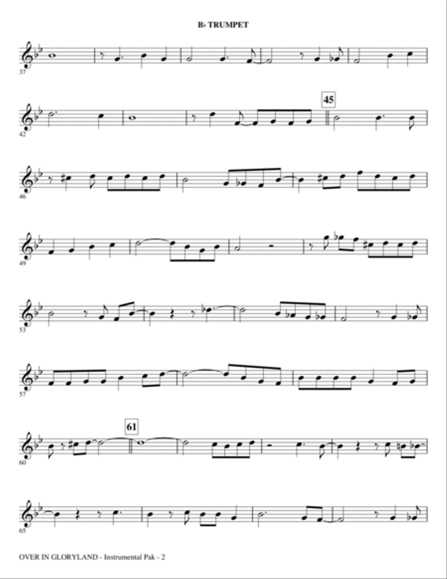 Over In The Gloryland - Bb Trumpet Choir scores gallery preview page 2