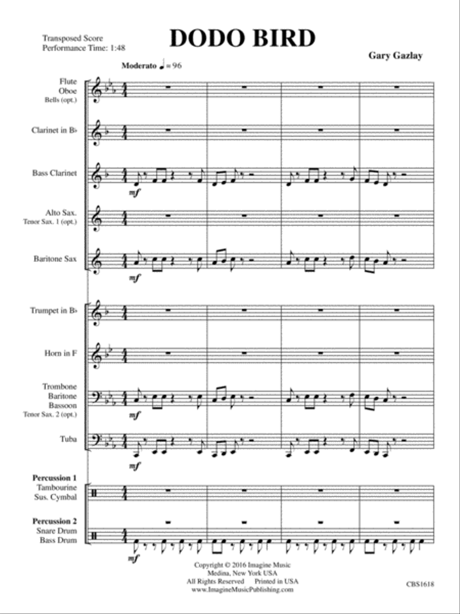 Dodo Bird Concert Band scores gallery preview page 4