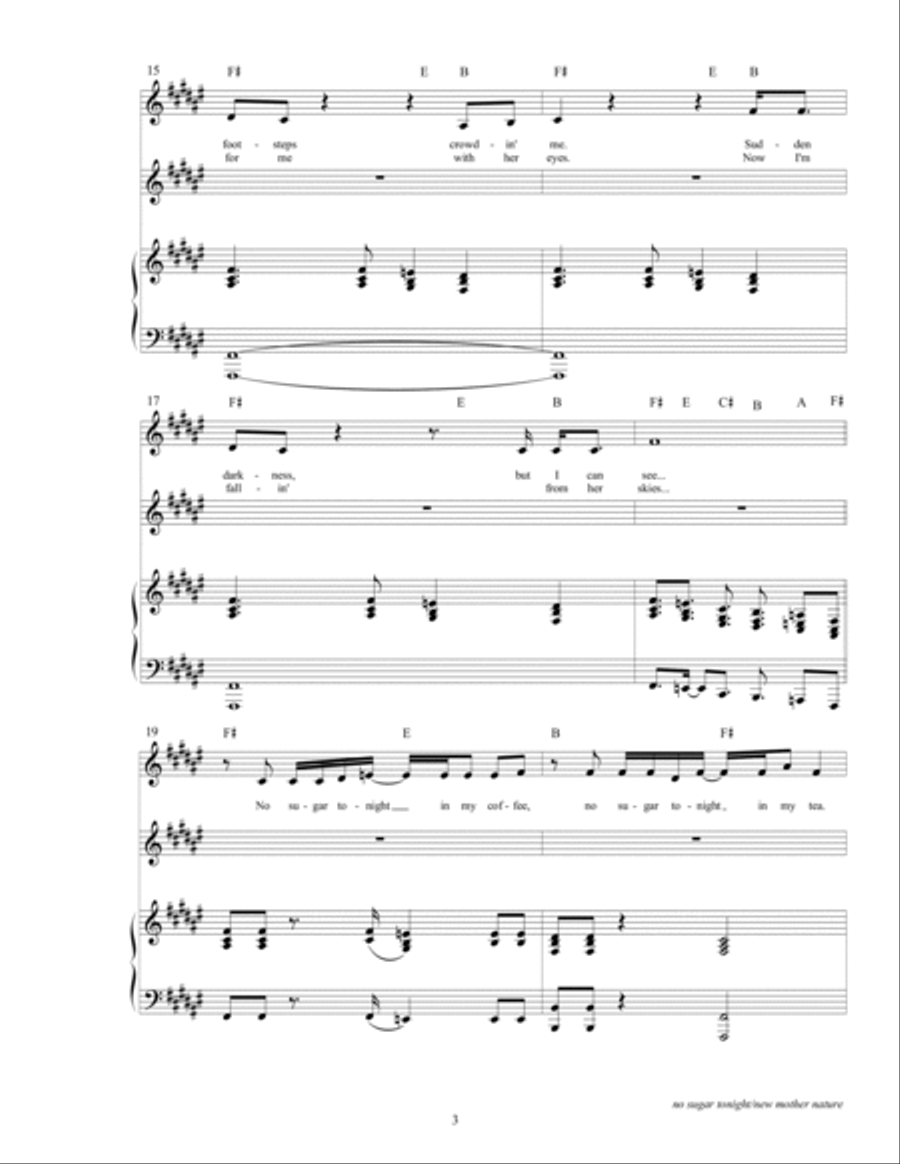 No Sugar Tonight Voice scores gallery preview page 5