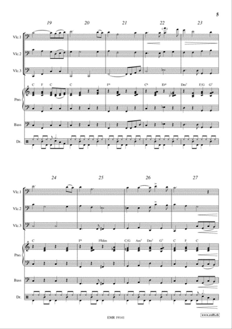 Deep River Cello scores gallery preview page 5